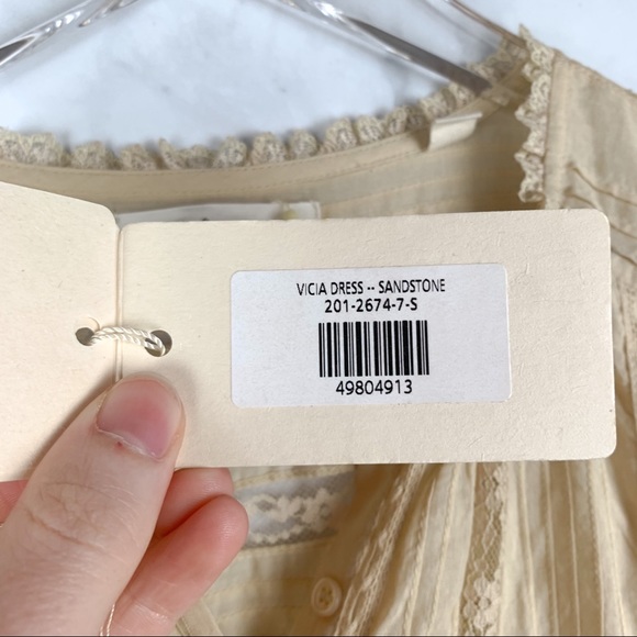 NWT Doen Vicia Cotton Midi Dress Sandstone Boho S - Picture 9 of 13